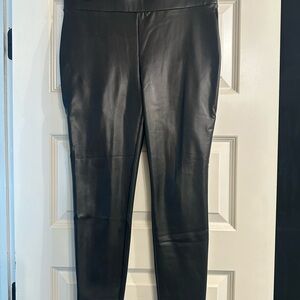 LOFT Black Faux Leather Legging Pants- MP